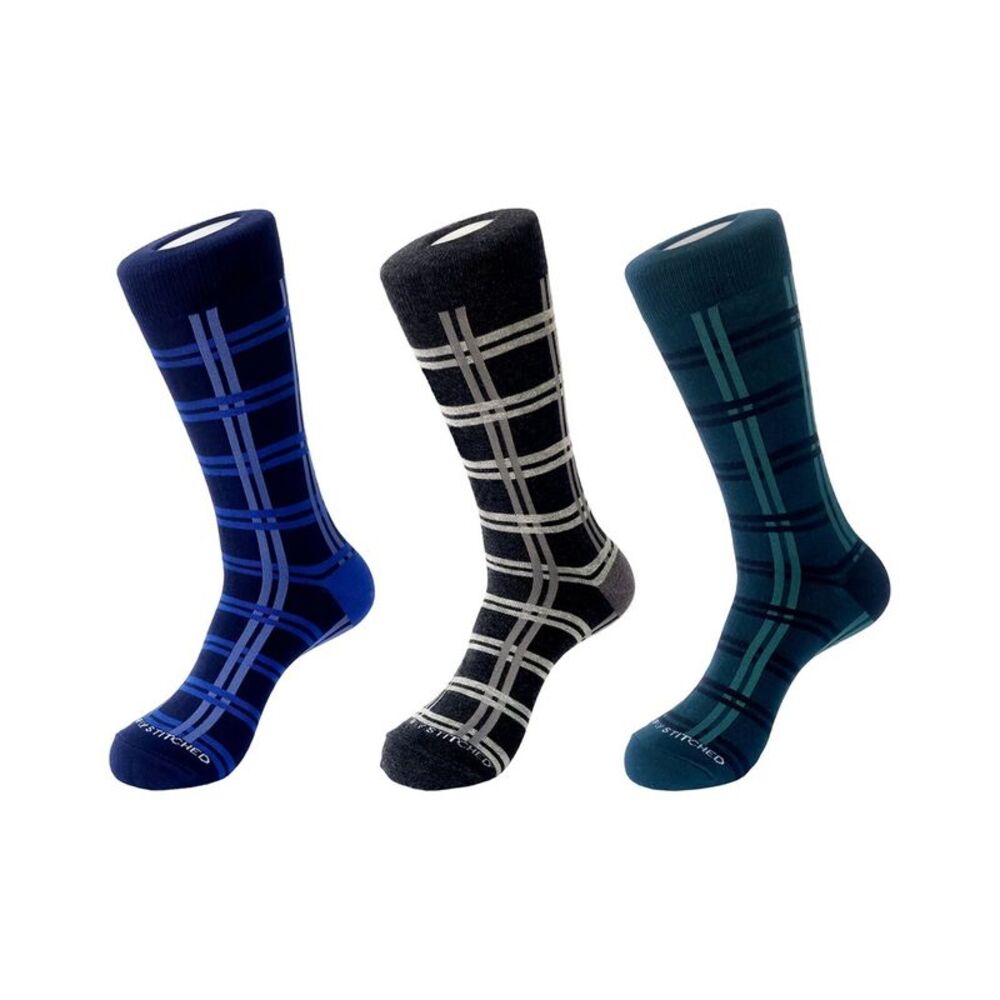 Unsimply Stitched 3-Pack Men's Crew Socks, Multicolor